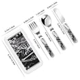 thumbnail image 2 of Fotbe Gothic Skull Floral Art for Stainless Steel Kids Silverware Set - Child and Toddler Safe Flatware - Children's Knife, Fork And Spoon Set - Metal Kids Cutlery Set, 2 of 8