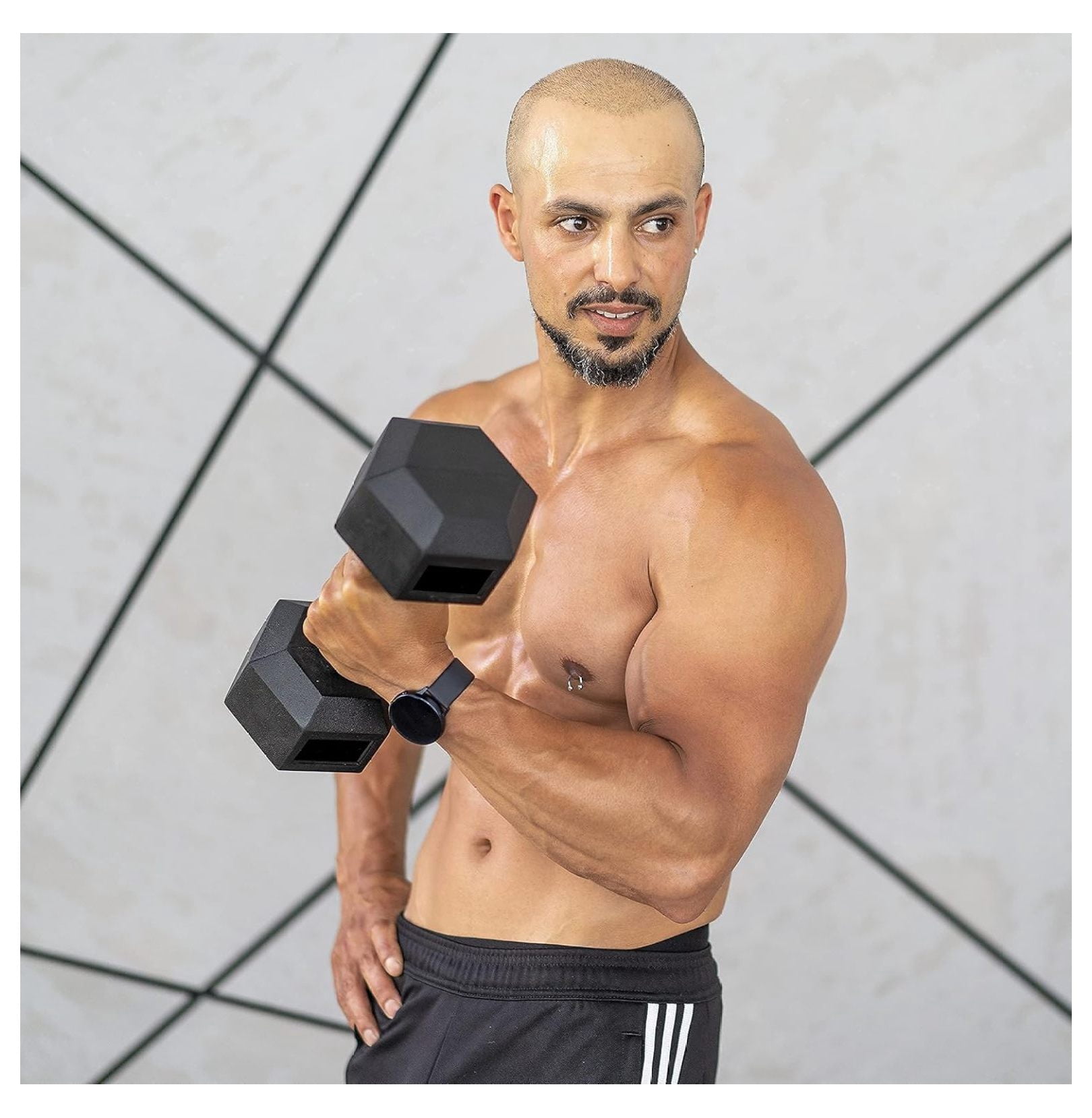 Hex Dumbbells 5,10,15,20,25,30,40 LB Exercise & Fitness Weights Dumbbell For Women & Men Free Weights Rubber Coated cast Iron Set