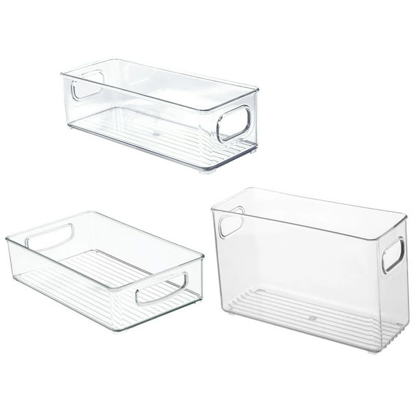 Caja de almacenamiento para refrigerador, cajón transparente para gabinete de cocina, organizador de huevos para mascotas, contenedor de alimentos para frutas, juego de 3 piezas AweSitey HA003604-06