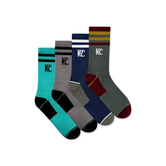 Radiant Choice Men’s Crew Socks – 100% Combed Cotton | 4-Pair Pack | Breathable, Moisture-Wicking & Ultra-Soft Socks for Everyday Comfort