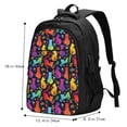 thumbnail image 5 of Balery Colorful Cats Print USB Charging Backpack for Men and Women - Water-Resistant, Anti-Theft Laptop Backpack with USB Port for Travel, Work, School, and College, 5 of 7