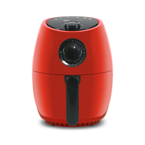 Elite Platinum EAF8061R Red 2.1qt Hot Air Fryer with Adjustable Timer