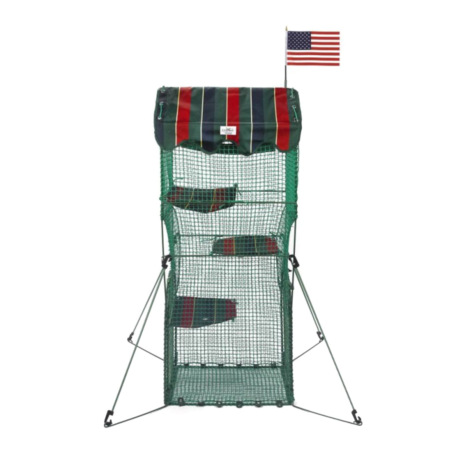 Kittywalk Penthouse Outdoor Cat Cage Enclosure, Green, 18" x 24" x 60"