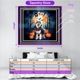 thumbnail image 5 of Happy Halloween Vampire Siberian Husky BOO with Pumpkins Fun and Spooky Tapestry Husky Dog Lover Gifts Wall Hanging Backdrop Home Decor - 00018, 5 of 5