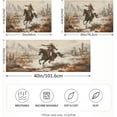 thumbnail image 4 of Coolnut Western Desert Cowboy Satin Pillowcase for Hair and Skin Silk Pillowcase Soft Sleeping Pillow Covers Smooth Cooling Pillowcase with Envelope Closure Size 20x40 in Home Decor Gifts, 4 of 7
