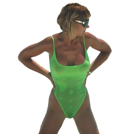 

St. Tropez Sheer One Piece Thong Neon Lime