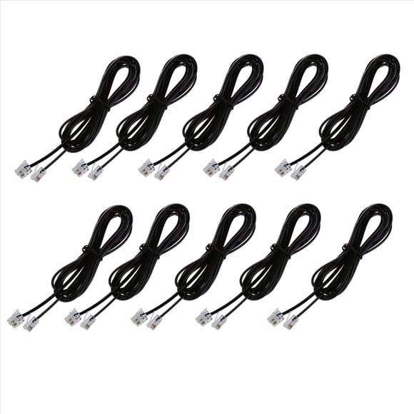 10X RJ11 6P4C Cuerda Cable de Telefono Modem ADSL 2 Metros