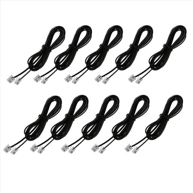 10X RJ11 6P4C Cuerda Cable de Telefono Modem ADSL 2 Metros