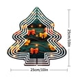 thumbnail image 7 of Stylish Metal Hanging Tree-Shaped Wind Spinner - Festive Design with Layered Concentric Lines Perfect for Garden and Yard Decor, 7 of 7