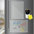 thumbnail image 1 of EIMELI 2PCS 8.7x13inch Acrylique Calendrier Magnétique Ensemble de Planification Transparent Tableau Calendrier avec 6 Marqueurs Stylo Titulaire Gomme Réutilisable Hebdomadaire Réfrigérateur Conseil pour la Maison de Bureau, 1 of 8