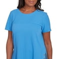 thumbnail image 4 of Alfred Dunner Womens Petite Solid Textured Short Sleeve Tee, 4 of 4