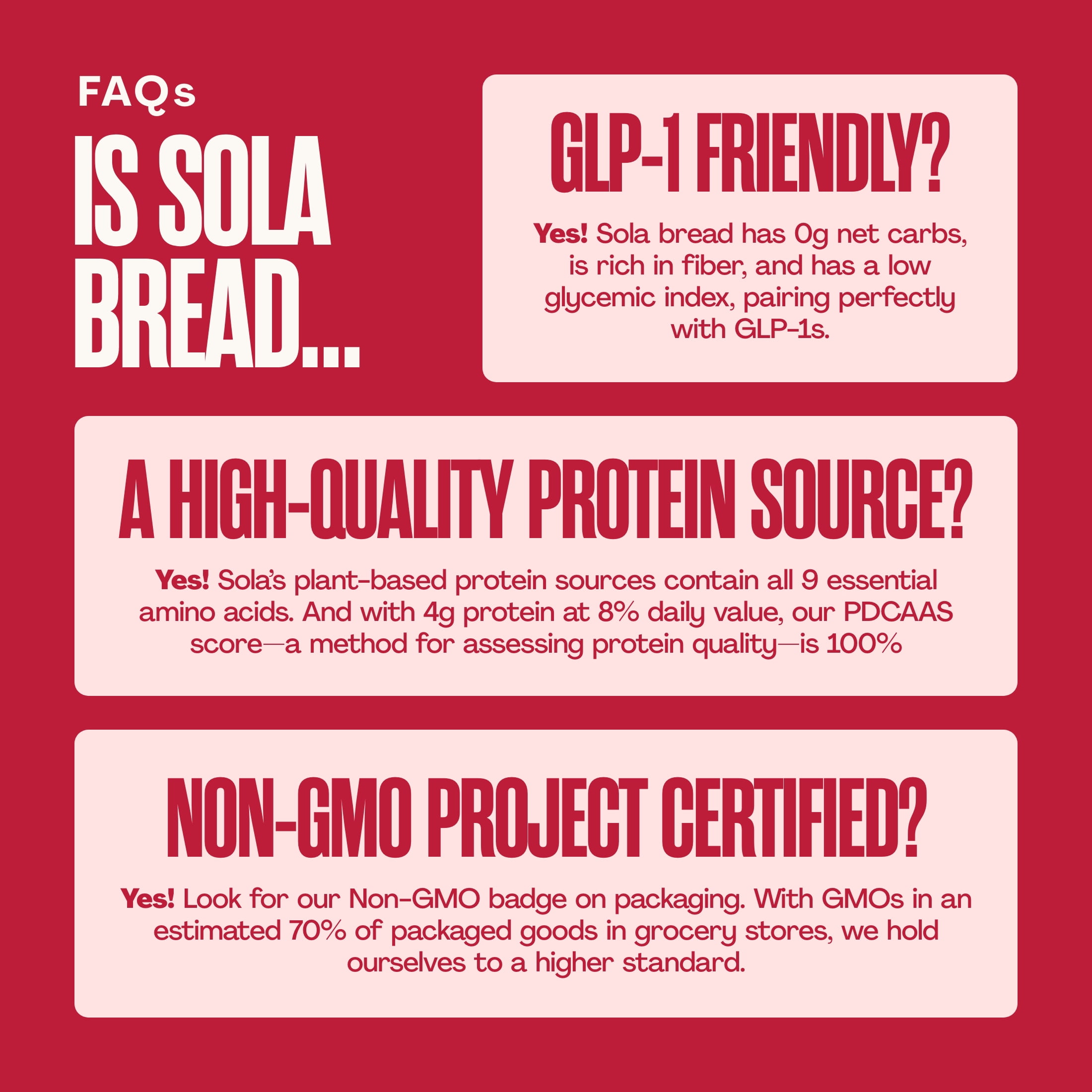 Sola Classic White Bread, 0g Net Carb, Non-GMO, 14 oz Loaf