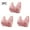 004 Pink, variant on 3 PC Bra for Seniors Front Closure Bras for Older Women Comfortable Convenient Front Close Button Cotton Bras