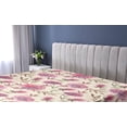 thumbnail image 5 of Ambesonne Floral Fitted Sheet, Asian Garden Spring Flowers, Twin XL Size, Eggshell Pink Mauve, 5 of 5