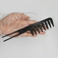 thumbnail image 3 of Twin Tailed Rake Comb, Wide Tooth Hair Styling Texture Comb for Men, Hair Detangling Shower Shampoo Barber Comb Hair Dressing Comb for Afro Wet Curly Thick Hairstyles Salon Home Use, 3 of 5
