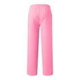 thumbnail image 2 of Boy's Baggy Sweatpants Solid Lined Straight Leg Open Bottom Casual Pants Elastic Waist Athletic Joggers Sweat Pants with Pockets (Pink, 5-6 Years), 2 of 7
