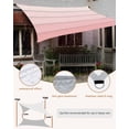 thumbnail image 5 of Sun Shade Sail 8x10Ft Light Pink Gradient Wood Grain Uv Block Sunshade Canopy Outdoor Shade Cover Rectangle Shade Cloth For Patio Garden Yard Deck Pergola, 5 of 6
