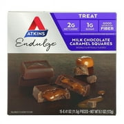 Atkins, Treat, Milk Chocolate Caramel Squares, 15 Pieces, 0.41 oz Pack of 4