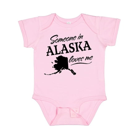 

Inktastic Someone in Alaska Loves Me Gift Baby Boy or Baby Girl Bodysuit