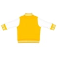 thumbnail image 3 of Creative Knitwear Long Sleeve Varsity Jacket for Infant and Toddler Boy's and Girl's, Gold and White, 18 Months, 3 of 4
