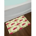 thumbnail image 2 of Floral Bath Mat, Vintage Style Grunge Themed Roses Along Meadow Flowers Bouquet Illustration, Plush Bathroom Decor Mat with Non Slip Backing, 29.5" X 17.5", Cream and Magenta, by Ambesonne, 2 of 2