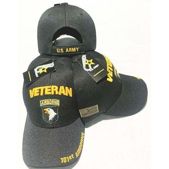 U.S. ARMY - 101ST AIRBORNE DIVISION VETERAN Military Ball Cap - Black