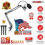 Adjustable Microphone Boom Arm Kit – Professional Studio Mic Stand with Pop Filter, Shock Mount & Adapters