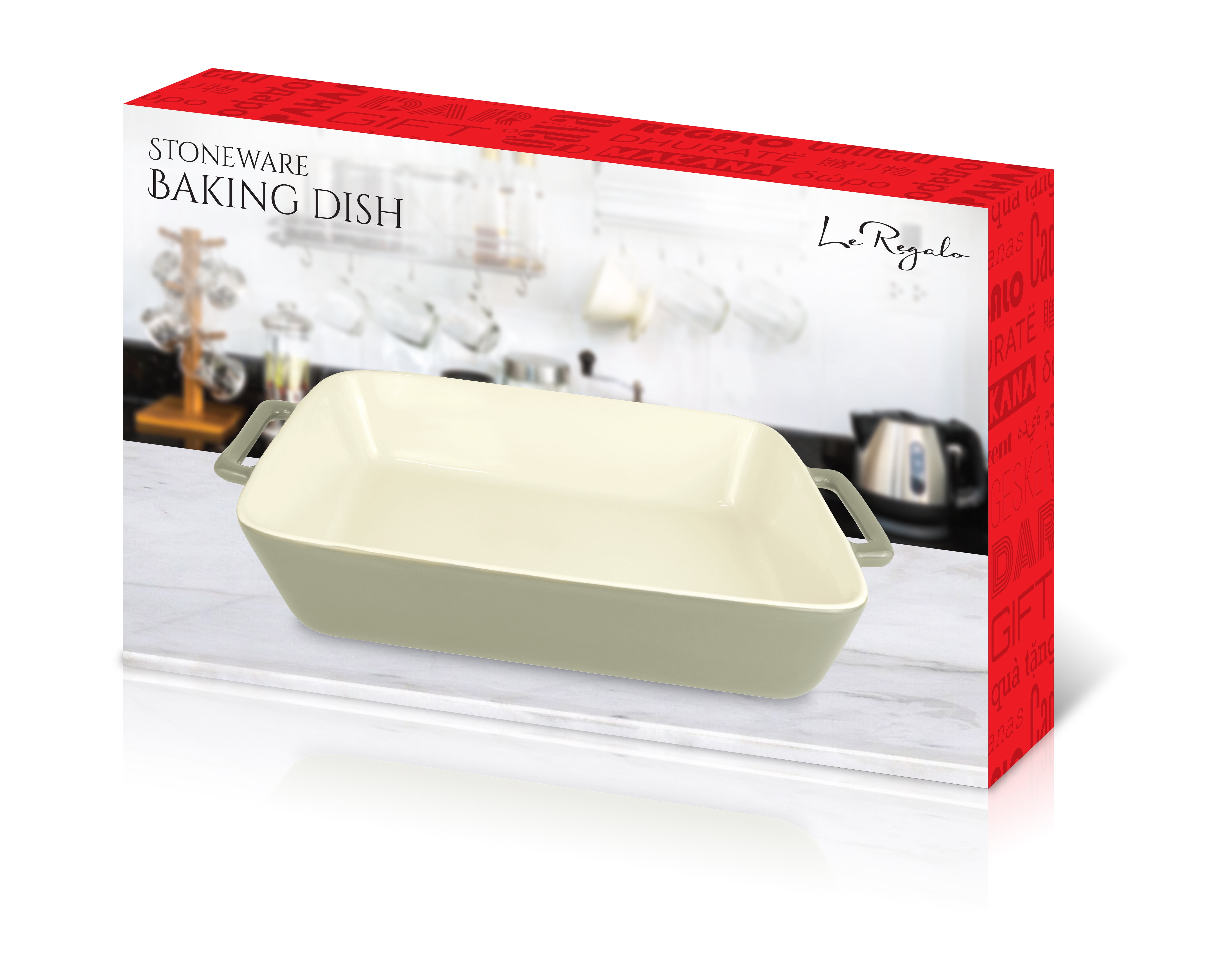 Le Regalo® Stoneware Casserole with Lid - Style Asia Inc.