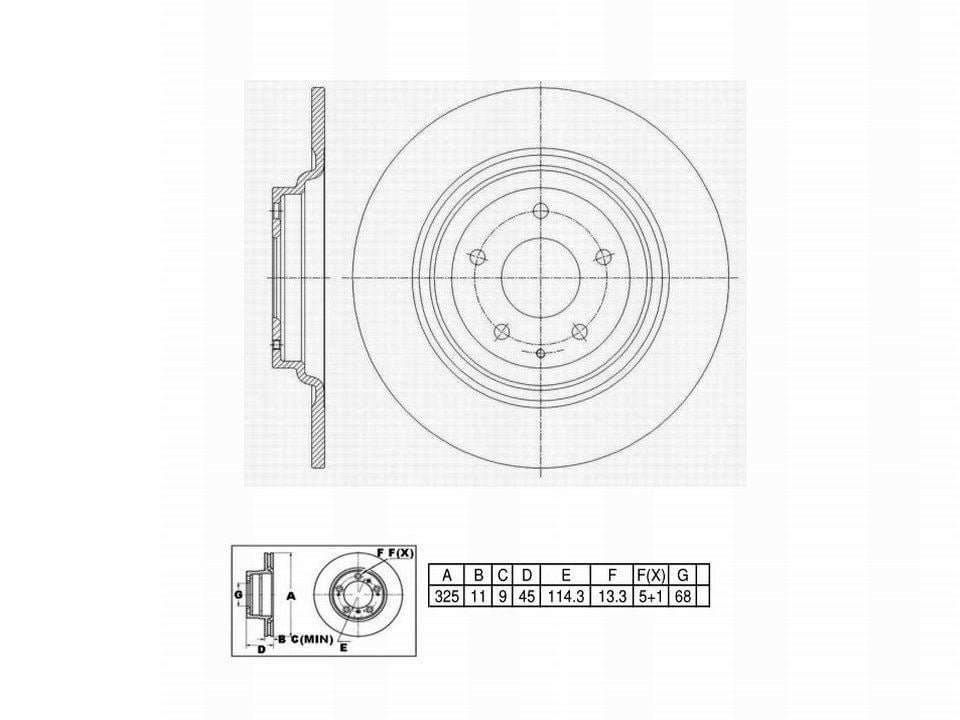 Winstop Brake Rotor, Rear WS244141, Mazda CX-9 2023-2016