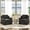 Black, variant on ZBOM 360° Swivel Modern Accent Chair Set of 2, Large Comfy Reading Chairs, Accent Square Single-seat Armchair Upholstered Sofa for Reading, Living Room, Bedroom, Beige