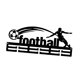 thumbnail image 2 of Colgador de medallas, organizador de estantes para premios, montaje en pared, hierro negro resistente fútbol americano, 2 of 9