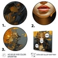 thumbnail image 3 of Designart "Warrior Queen in Gold and Black I" Fashion Wall Art - Glam Gold Woman Abstract Hallway Wall Art Decor, 3 of 6