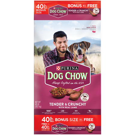 Purina Dog Chow Tender & Crunchy with Real Lamb Adult Dry Dog Food - 40 lb. (Best Puppy Food For Goldendoodle)