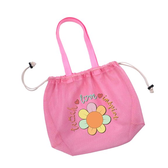 Meshes Beach Bag with Handle Swimming Pool Bag Shell Collecting Bag Sand Toy Bag Beach Toy Bag For Seaside Activity
