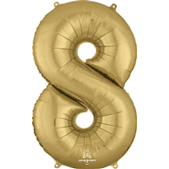 LRG SHP HX NBR 8 WHITE GOLD - 34IN