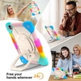 thumbnail image 2 of Heavy Duty Shockproof Case for iPad Air 11 2026,Anti drop silicone+PC Layer Protective Case 360 ° Rotating Square Handle Stand With Shoulder Strap,Colorful,For iPad Air 11 2026, 2 of 8