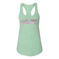 thumbnail image 2 of Wild Bobby Life Is Miami Soccer GOAT Sports Women Racerback Tank Top, Mint, X-Large, 2 of 5