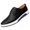 Black, variant on Santimon Breathable Leather Shoes Men Casual Shoes Non-Slip Sneakers Red 7 US