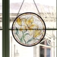 thumbnail image 3 of Stained Glass Window Hanging - Yellow Pink Lily Flower Suncatcher for Doors Window Home Sun Catchers Decor Christmas Mother's Day Birthday Outdoor Gifts for Women Men Mom Nana,, 3 of 6