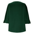 thumbnail image 4 of 3/4 Length Sleeve Womens Tops Ribbed Knit Sweater Oversized T Shirts Round Neck Blouses Fall Fashion 2026 Clothes, 4 of 6