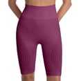 thumbnail image 2 of Only Moment Womens Sweat Shorts Nylon,Spandex High Waist Dress Pants with Pockets for Yoga Business Travel Casual Yoga Shorts for Wowomen Wine,3XL, 2 of 4