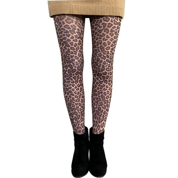 Malka Chic Leopard print tights, fashion patterned tights for women
