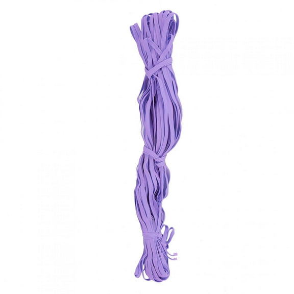 30 Yards of Flexible, Colorful Flat Band for Clothing Accessories 6mm Purple Elastic Ribbon Roll