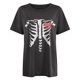 thumbnail image 5 of Tops estampados de manga corta para ocio con cuello redondo y mangas caídas de verano a la moda para mujer Fridja  zx1283, 5 of 6