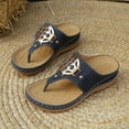 thumbnail image 6 of ShiShine Womens Wedge Thong Sandals Slip On Flip Flops Comfortable Casual Summer Beach Walking Shoes, 6 of 6
