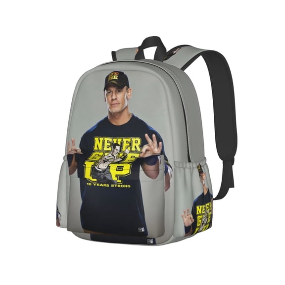 Unisex John Cena Never Give Up 1 Backpack High Quality Lightweight Large Capacity Bookbag Schoolbag Daypack Backpacks Shoulder Bag