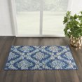 thumbnail image 6 of Nourison Tranquil Damask Navy/Light Blue 2' x 4' Area Rug, (2x4), 6 of 8