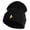 Black, variant on Small Banana Fruit Iron on Patched 12 Inch Long Knitted Beanie - Rust OSFM