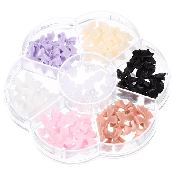Yardwe Valentines Day Bow Nail Charms Nail Charms Assorted Color 1 Box