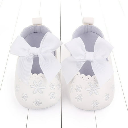 

Clearance!Toddler Shoes PU Leather Shoes Bow Soft Soled Sandals Shoes Non-slip Footwear Crib Shoes Princess Shoes